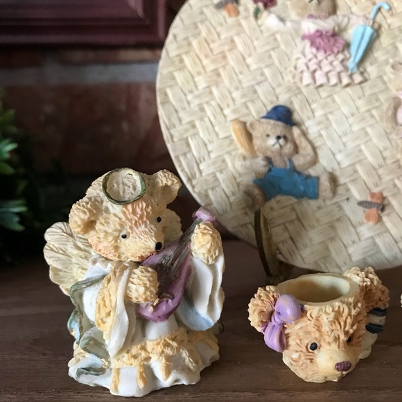Rare Vintage Teddy Bear Miniature Tea Set - Picture 8 of 12